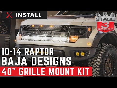 2010-2014 Raptor Baja Designs 40" OnX6 Complete Grille Mount Kit Install