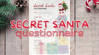 Christmas Secret Santa Questionnaire