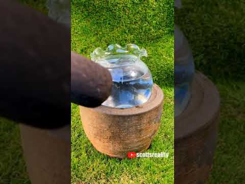 I crushed a FISH BOWL into white sand 😳