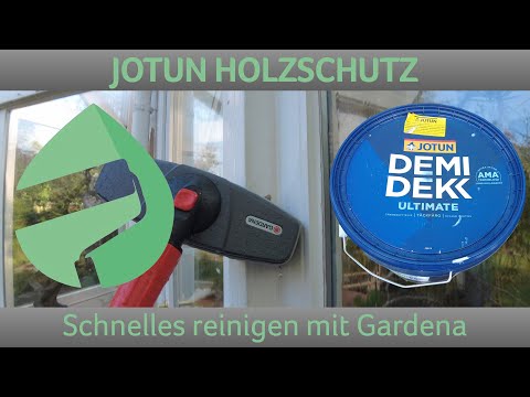 Holz lackieren mit JOTUN / Reinigen mit Gardena #holzbearbeitung #jotun #lackieren