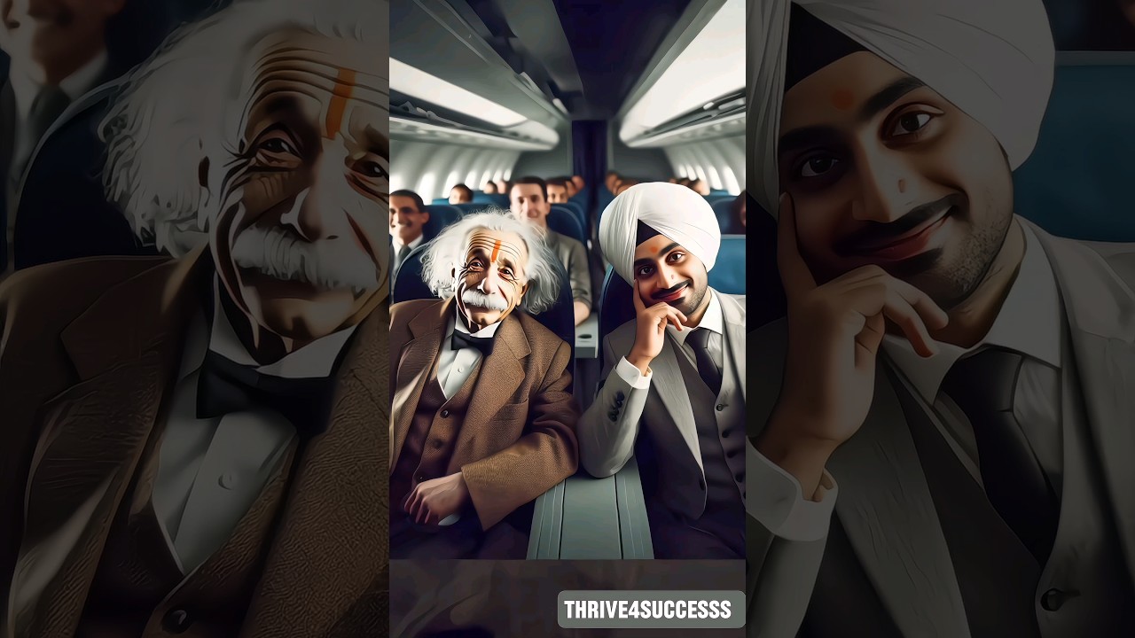 einstein and  Indian in flight #lifelessons #motivation #motivationalspeech #mindset #wisdom