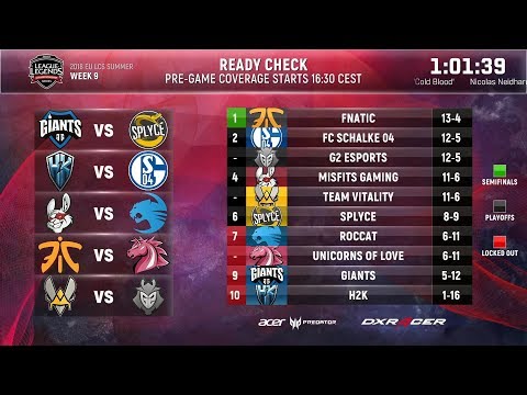 EU LCS Week 9 Day 2 Full Day Stream - EULCS W9D2 All Games