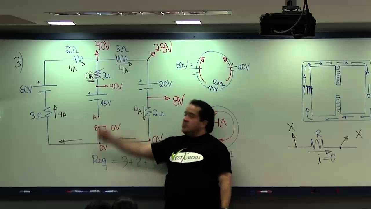 Resolvendo Circuitos Eletricos sem Formula - Resolução Questão 3 - prof Renato Brito