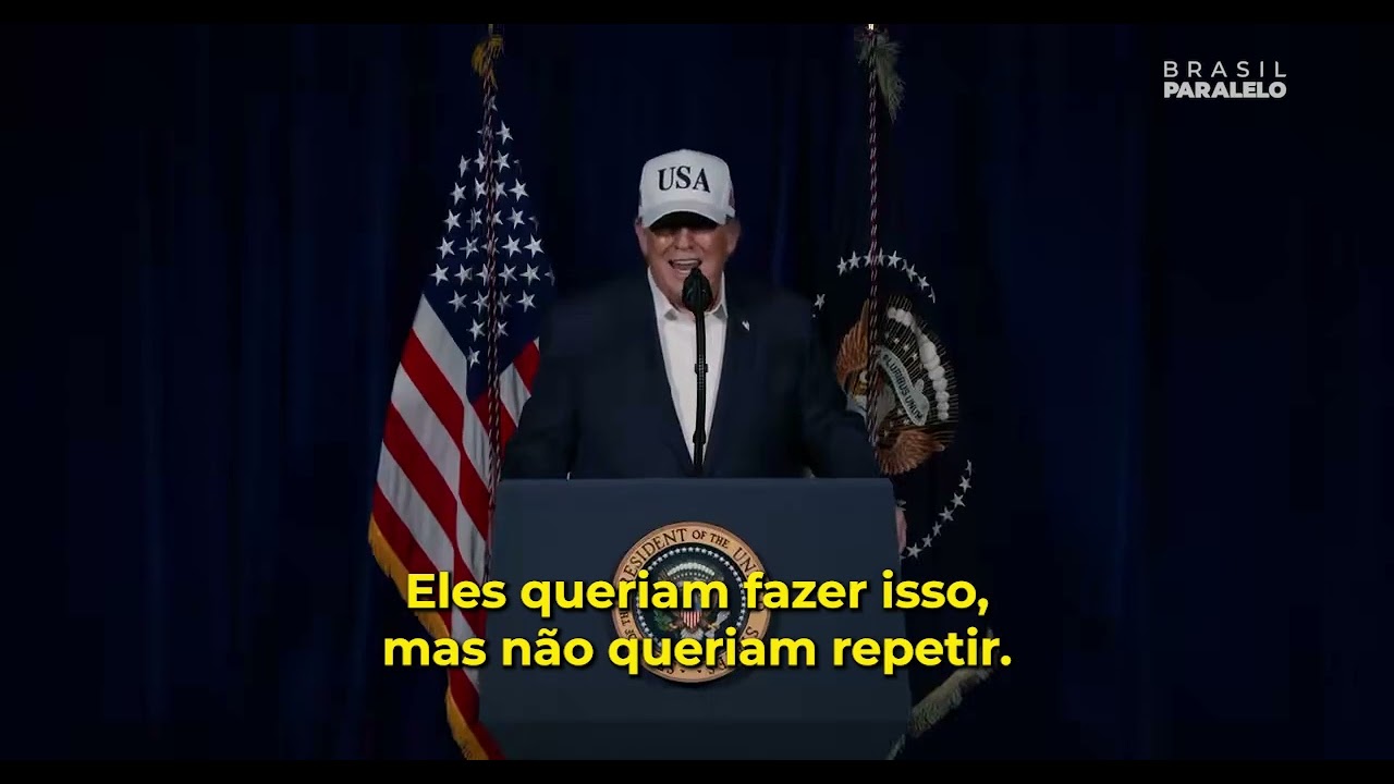 TRUMP FAZ PRONUNCIAMENTO SOBRE ATAQUES CONTRA O IRÃ [LEGENDADO]