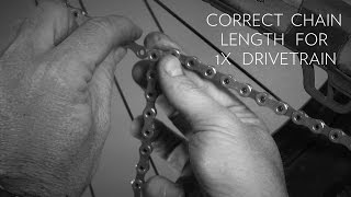 correct chain length for your 1X drivetrain with Oval or round ring.