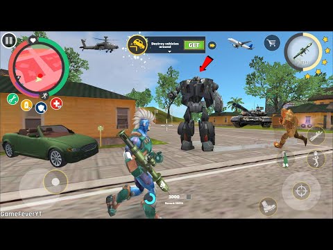 Rope Hero: Vice Town (Rope Hero With RPG Anti Robot) Police Car Flag March - Android Gameplay HD