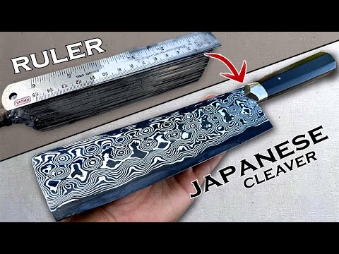 Bunch of Rulers Forged into Damascus - This knife rules