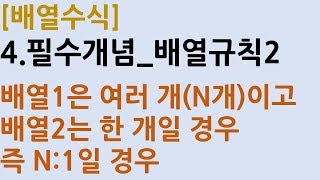 [배열수식] 4.필수개념_배열개수에 따른 규칙(N:1)