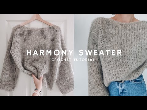 ♡ Crocheting my dream sweater with a fluffy, knitted look | tutorial