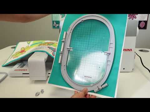 BERNINA 570 78 How to Hoop the Fabric for Embroidery