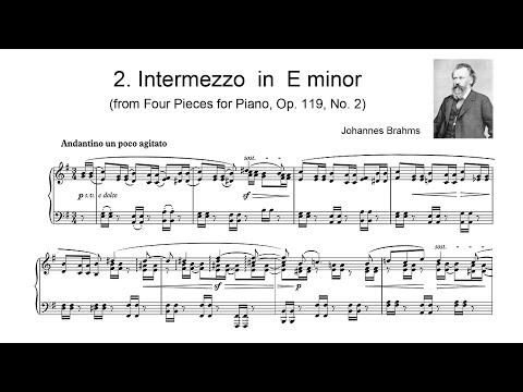Brahms 4 Piano Pieces, Op. 119 - No. 2, Intermezzo in e minor (Yevgeny Morozov, piano with score)