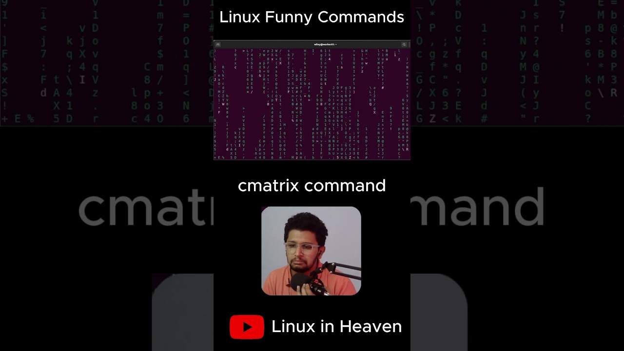 cmatrix command | Linux funny commands #shorts # #bashscripting #coding #linux #opensource