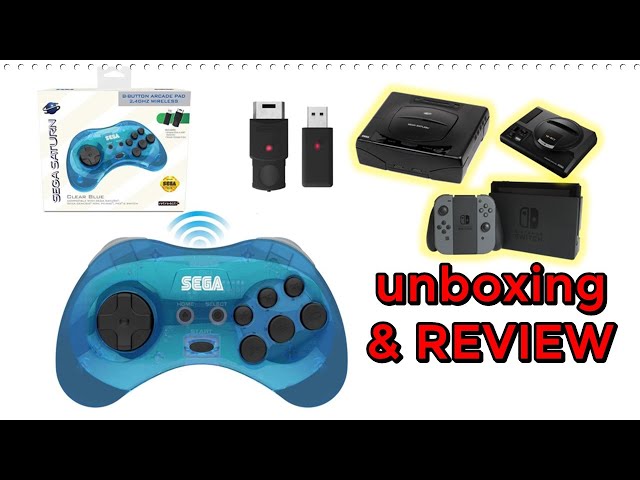 Vídeo relacionado con Retro-Bit SEGA Saturn Pro - Controlador inalámbrico para Nintendo Switch (2,4 GHz, incluye receptor Saturn y USB, edición blanca)