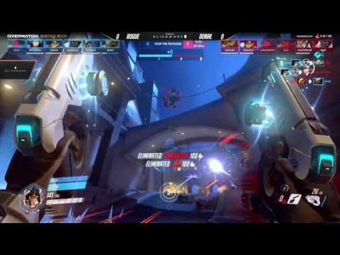 Winston gets stuck with a pulse bomb and kills his team's pharahmercy - Overwatch Monthly Melee
