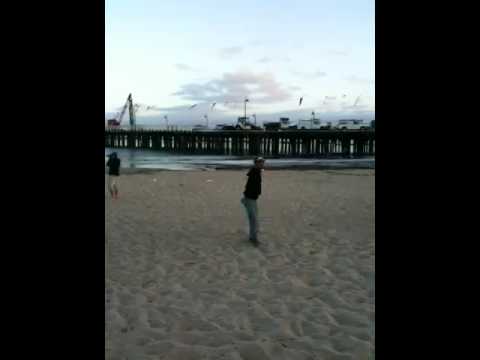 Frisbee at Santa Cruz beach