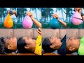 WATER BALLOON CUTTING CHALLENGE 😂💧 FACE WASH 🤣 #SHORT #SHORT ..