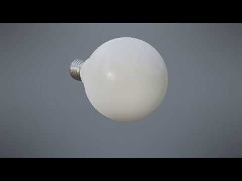 LED globe shape bulb 3D model