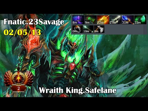 Dota 2 Pro Replay | Safelane | Wraith King [Fnatic.23Savage] | ~8198mmr | 7.26c