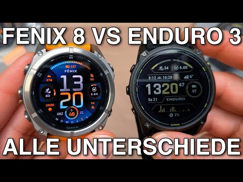 Garmin Fenix ​​8 vs ENDURO 3 👉🚲 All the differences! Comparison of the two Garmin sports watches