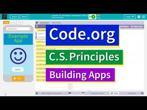 Code.org How to Add a Screen to an App - CS Principles Tutorial