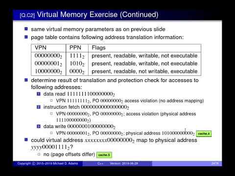 SENG 475 Lecture 23 (2019-06-26) — Caches, Cache-Efficient Algorithms