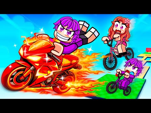 HUNTERS vs OP SPEEDRUNNER in Roblox BIKE OBBY…