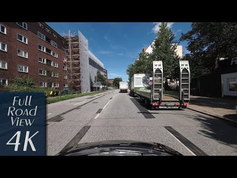 Hamburg, Germany: Altona, Kieler Straße (Bundesstraße, B4) - 4K (UHD/2160p/60p)