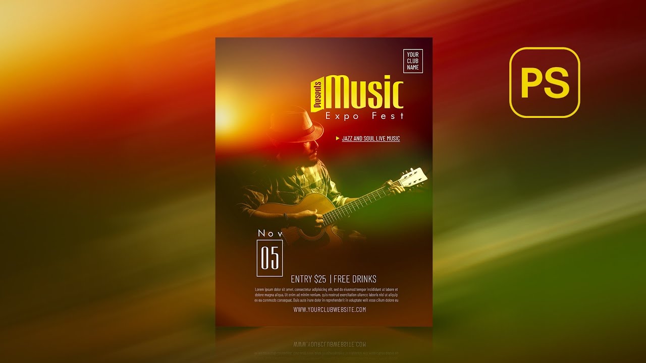 Electrifying Music Poster - Photoshop Tutorial - video 4