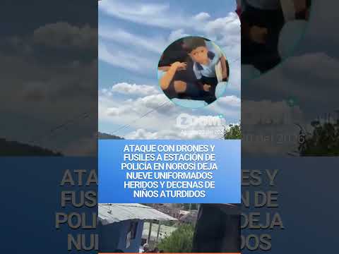 Ataque con Drones y fusiles deja nueve uniformados herido y decenas de niños aturdidos