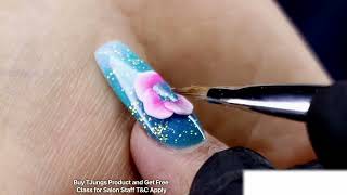 ACRYLIC 3D GLITTER AND OMBRE NAIL EXT