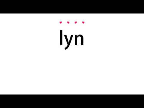 How to pronounce lyn - Vocab Today