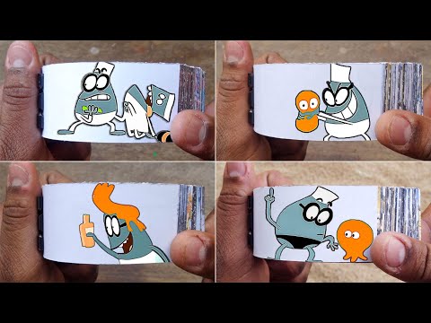 Top 5 Lamput Digital Exclusive Cartoon Flipbook | Lamput, Fat Doc, Slim Doc | Flip Book Artist 2022