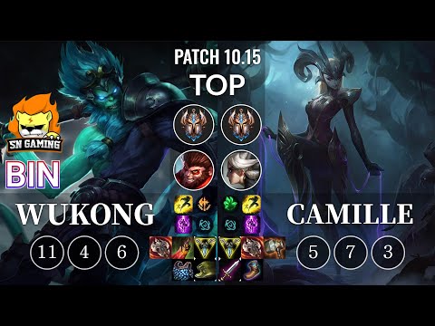 SN Bin Wukong vs Camille Top - KR Patch 10.15