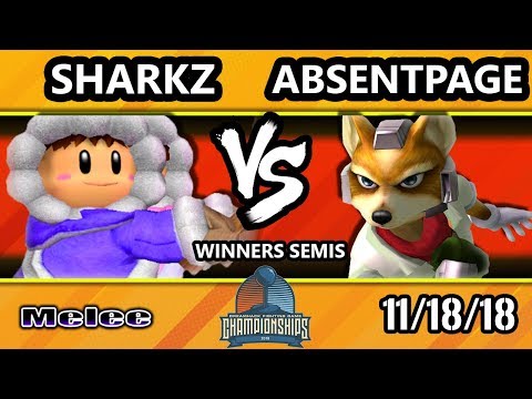 DHATL18 SSBM - Sharkz (Ice Climbers) Vs. CLN | AbsentPage (Fox) - Smash Melee Winners Semis