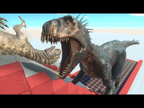 SCORPIUS REX Eats Feeds Slow Motion (Carnivore Dinosaurs) - Animal Revolt Battle Simulator