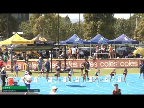 Girls U10 100m Heat 2: 2025/26 State Combined Event Championships