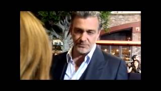 What is Ray Stevenson looking forward to filming in Insurgent? (Divergent World Premiere) video