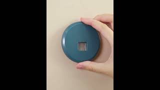 Samolepiaci nástenný držiak na mop zeleno žltý