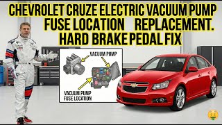 How to Fix Hard Brake Pedal on Chevy Cruze: Electric Vacuum Pump Fuse Check