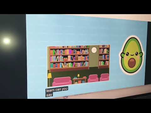 Students learning about places with sentences in english