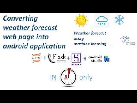 Weather forecast app | Weather Recommendation System | Machine Learning model into Android app