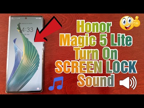 Honor Magic 5 Lite How to Turn On SCREEN-LOCK SOUND A Sound is heard when unlocking & locking phone