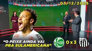 ESPN | Juventude 0x3 Santos | Comentaristas debatem vitória do Peixe | 03/12/2025