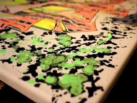 #Muracho orange graffiti overkill