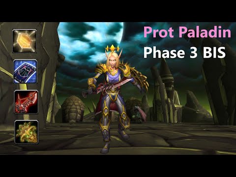 Phase 3 Prot Paladin BIS Gear - TBC Classic WoW