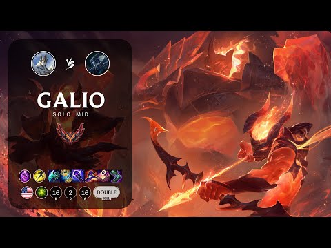 Galio Mid vs Lissandra - NA Grandmaster Patch 13.10