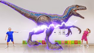Huge Real Dinosaurs in Our Room | Amazing Adventures with Vania Mania Kids