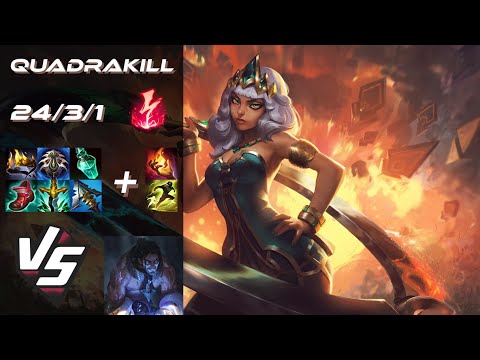 MID Qiyana vs Sylas [QUADRAKILL] - NA Grandmaster Patch 25.S1.6