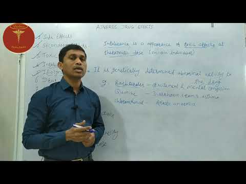 ADVERSE DRUG EFFECTS PART-3 (intolerance, idiosyncrasy, drug allergy)