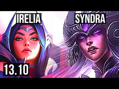 IRELIA vs SYNDRA (MID) | 7 solo kills, 600+ games | KR Master | 13.10
